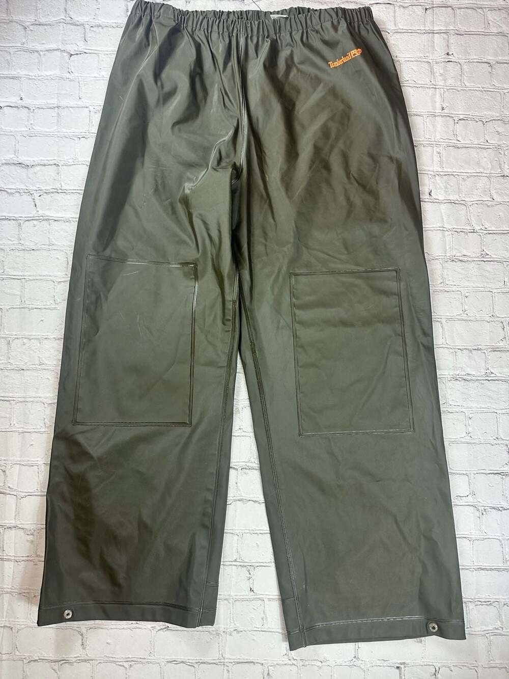 Timberland Pro Rain Pants Size XXL Green PVC Waterproof Overalls
